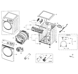 Part Location Diagram of DC6240178A Samsung Seal