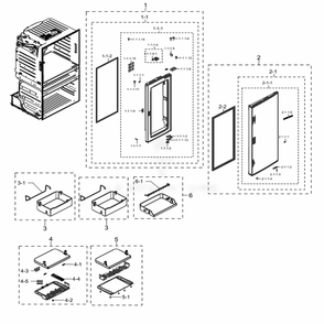 Refrigerator Door R Diagram and Parts List for RF28JBEDBSG (AA)(0013) Samsung Refrigerator