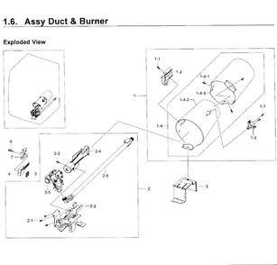 Heater Assy Diagram and Parts List for DV431AGW XAA-0001 Samsung Dryer