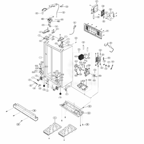 Cabinet Diagram and Parts List for RS2534WW  Samsung Refrigerator