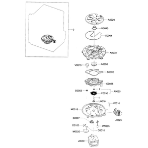 Sump Assembly Diagram and Parts List for DMR77LHS XAA-00 Samsung Dishwasher