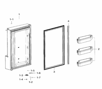 Freezer Door Lt Diagram and Parts List for RF32FMQDBSR AA-0006 Samsung Refrigerator