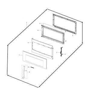 Part Location Diagram of DE64-02524B Samsung Door