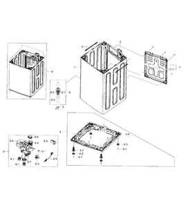 Frame Diagram and Parts List for WA50K8600AV A2-0011 Samsung Washer