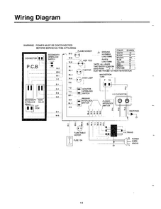Wiring Diagram Diagram and Parts List for MW5620T XAA Samsung Microwave