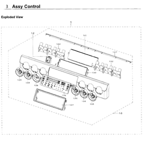 Control Diagram and Parts List for NX58K9500WG AA-0000 Samsung Range