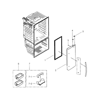 Right Door Diagram and Parts List for RFG297HDRS XAA-0001 Samsung Refrigerator