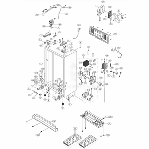 Cabinet Diagram and Parts List for RS2577SW  Samsung Refrigerator