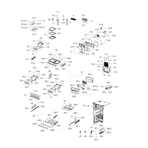 Refrigerator Diagram and Parts List for RFG238AAPN XAA-0000 Samsung Refrigerator