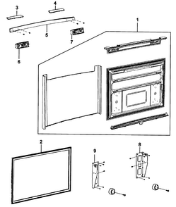 Part Location Diagram of DA67-02067C Samsung CAP-HANDLE FRE R;NW2,ABS