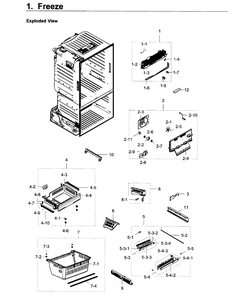 Part Location Diagram of DA97-07638Q Samsung Ice Container