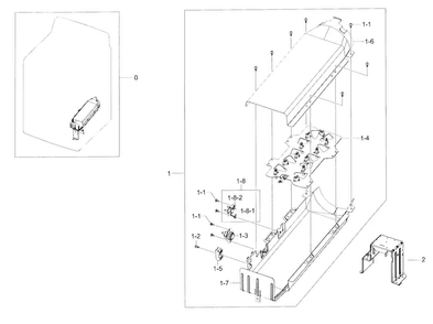 Duct & Burner Diagram and Parts List for DV52J8700EW A2-0000 Samsung Dryer