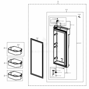 Fridge Door R Diagram and Parts List for RF23J9011SG (AA)(0008) Samsung Refrigerator