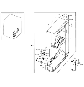 Heater Assy Diagram and Parts List for DV448AEW XAA-0003 Samsung Dryer