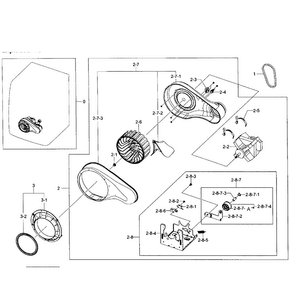 Motor Assy Diagram and Parts List for DV431AGW XAA-0002 Samsung Dryer