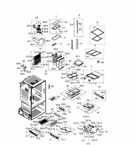 Frdige Diagram and Parts List for RF28HFEDBWW AA-0001 Samsung Refrigerator