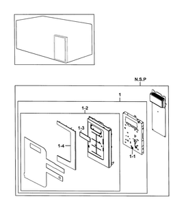 Control Assy Diagram and Parts List for SMH9151STE XAA-0000 Samsung Microwave