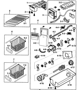 Part Location Diagram of DA31-20009B Samsung BLADE-DISPENSER GUIDE;ET