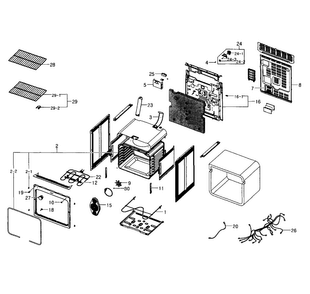 Part Location Diagram of DG94-00051K Samsung Cavity