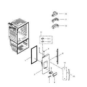 Left Door Diagram and Parts List for RFG296HDWP XAA-01 Samsung Refrigerator