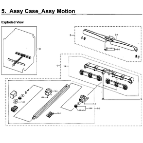 Motion Case Diagram and Parts List for DW80H9970US AA-02 Samsung Dishwasher