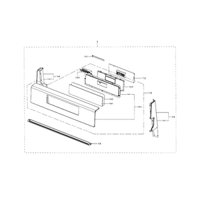 Control Panel Diagram and Parts List for NX58H5600SS AA-01 Samsung Range
