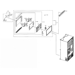 Freezer Door Diagram and Parts List for RF22NPEDBSG AA-00 Samsung Refrigerator