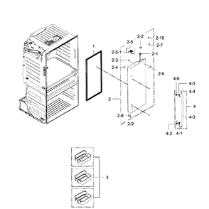 Fridge Door R Diagram and Parts List for RF28HMEDBSR AA-0009 Samsung Refrigerator