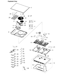 Main Asy Diagram and Parts List for NZ30K7880US AA-0000 Samsung Cooktop
