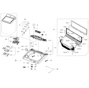 Part Location Diagram of DC64-03241A Samsung Door Lid