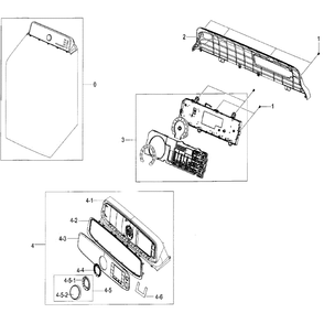 Control Panel Diagram and Parts List for DV52J8700EP A2-0000 Samsung Dryer