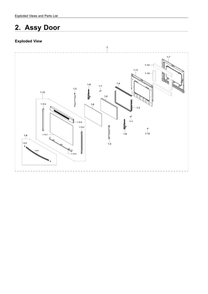 Part Location Diagram of DG64-00864A Samsung Handle door