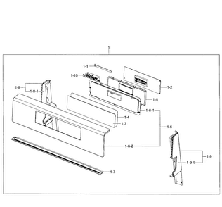 Control Box Diagram and Parts List for NX583G0VBSR AA-01 Samsung Range