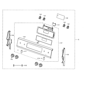 Control Diagram and Parts List for NE59N6630SS AA-00 Samsung Range