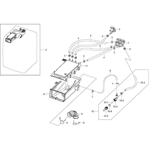 Housing Drawer Diagram and Parts List for WF457ARGSGR A2-0000 Samsung Washer