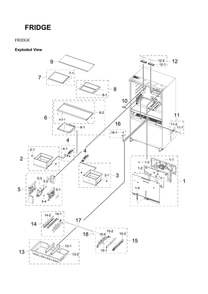 Refrigerator Diagram and Parts List for RF23BB8900AW AA-00 Samsung Refrigerator