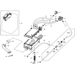 Drawer Housing Diagram and Parts List for WF395BTPAWR A2-01 Samsung Washer