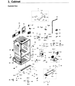 Cabinet Diagram and Parts List for RF28HDEDPWW AA-04 Samsung Refrigerator