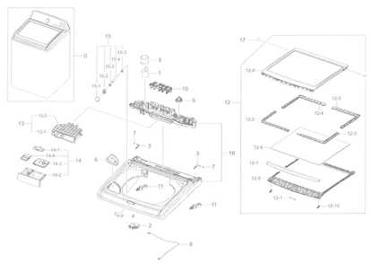 Part Location Diagram of DC66-10003A Samsung Vinyl Wire
