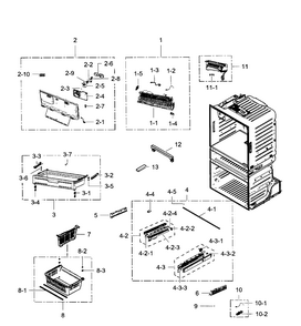 Freezer Diagram and Parts List for RF28JBEDBSG AA-0006 Samsung Refrigerator