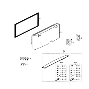 Freezer Door Diagram and Parts List for RF26HFENDSR AA-02 Samsung Refrigerator