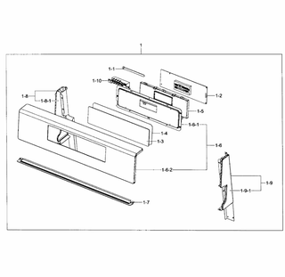 Control Panel Diagram and Parts List for FX510BGS XAA-0001 Samsung Range