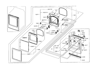 Part Location Diagram of DC64-02785A Samsung Door Handle