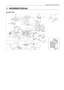 Part Location Diagram of DG64-00720B Samsung Control panel