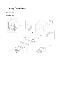 Case Parts Assembly Diagram and Parts List for DW80B7070US AA-00 Samsung Dishwasher