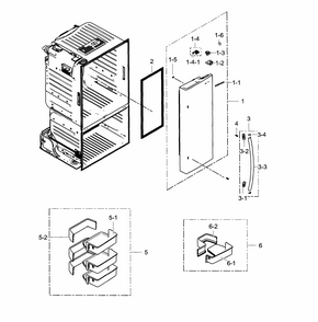Refrigerator Door R Diagram and Parts List for RF28HFEDTBC AA-0000 Samsung Refrigerator