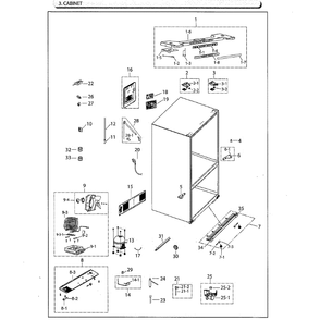 Part Location Diagram of DA97-13217A Samsung Assembly COVER PCB PANEL;IBA