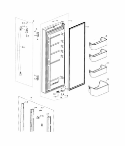 Part Location Diagram of DA61-08076A Samsung Spp handle