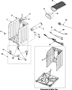 Cabinet Diagram and Parts List for DV316BGW XAA Samsung Dryer