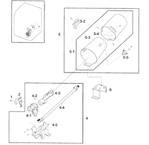 Burner Assy Diagram and Parts List for DV206AGS XAA-0000 Samsung Dryer